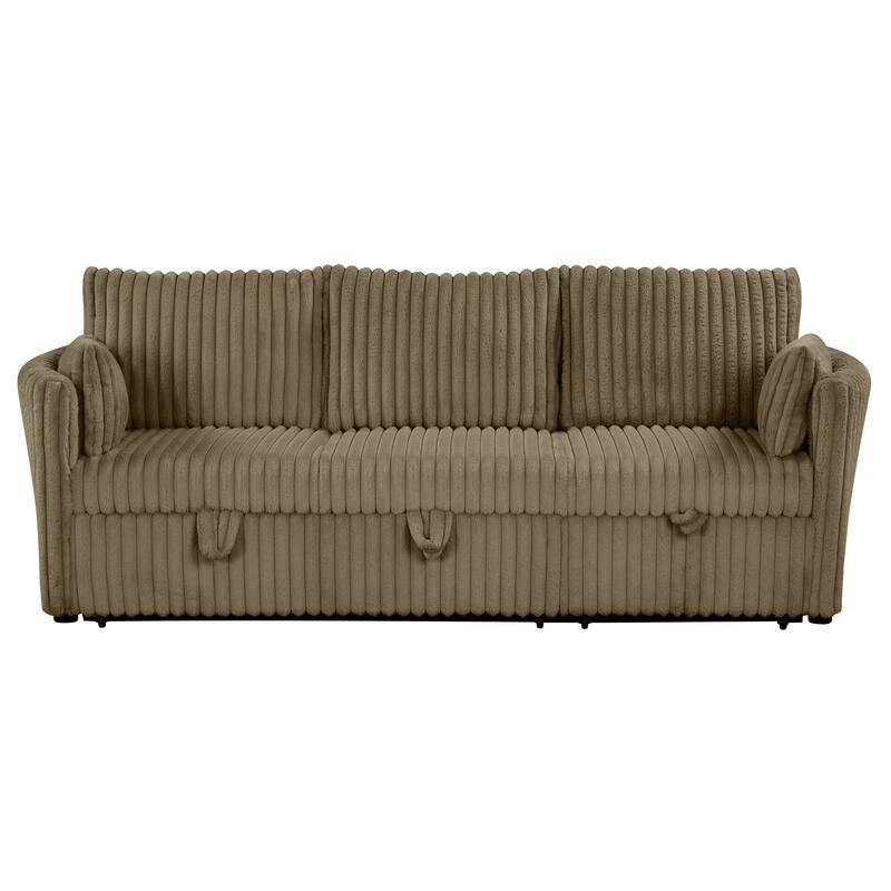 Modern Fabric Sleeper Sectional with USB and 2 pillows