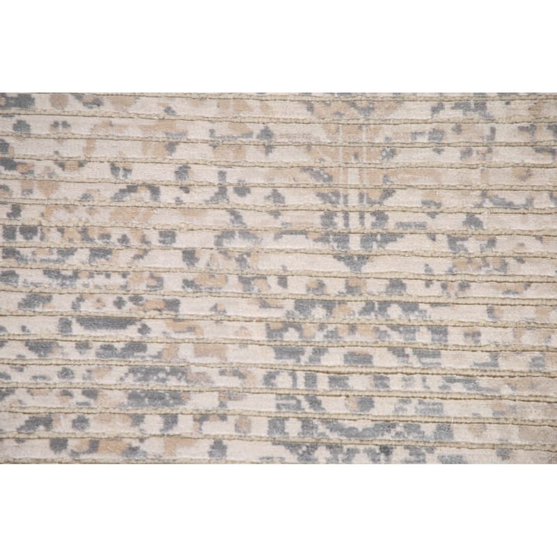 All-Over Abstract Oriental Accent Rug Handmade Wool Carpet - 3'11"x 5'8"