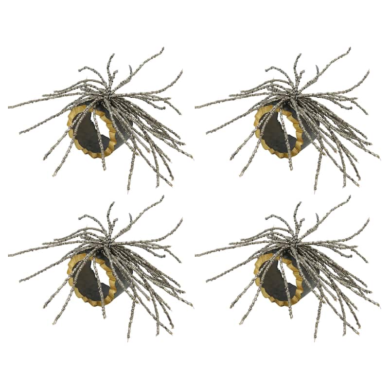 Bead-Embellished Resin Napkin Ring (Set of 4)