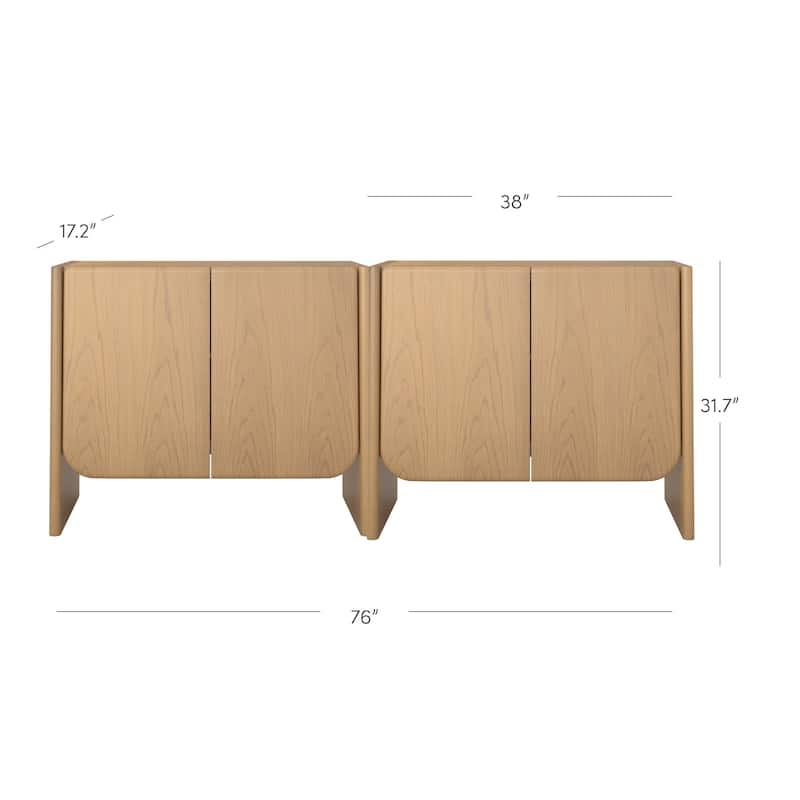 Jacala Mid Century Modern Entryway Storage Cabinet with Doors, Living Room Accent Cabinet with Wood Frame