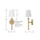preview thumbnail 9 of 7, Tulum 1-light Matte Brass Wall Sconce - Matte Brass