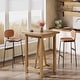 preview thumbnail 8 of 7, 39.4 Inch Square Bar Table Wood Counter Height Pub Table - 23.6" D x 23.6" W x 39.4" H