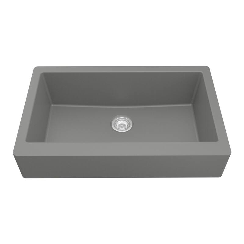 Karran Retrofit Farmhouse Quartz Single Bowl Kitchen Sink Kit