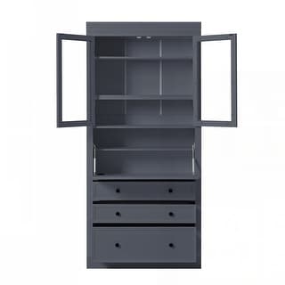 Freestanding Kitchen Pantry Storage Cabinet with Adjustable Shelves