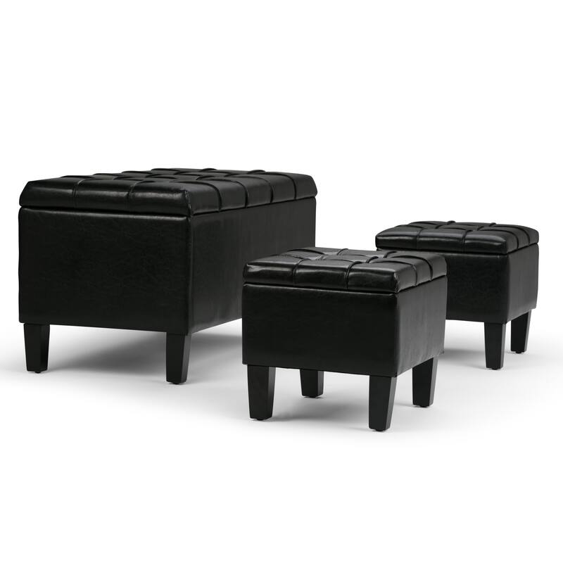 WYNDENHALL Lancaster 44 inch Wide Contemporary Rectangle Storage Ottoman