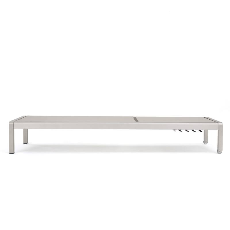 Cape Coral Outdoor Chaise Lounge with Cushion (Set of 2) by Christopher Knight Home