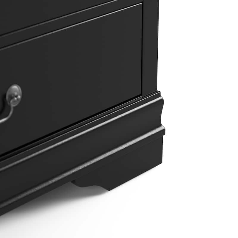 Furniture of America Devi Traditional 3-Piece Solid Wood Nightstand and Dresser Set