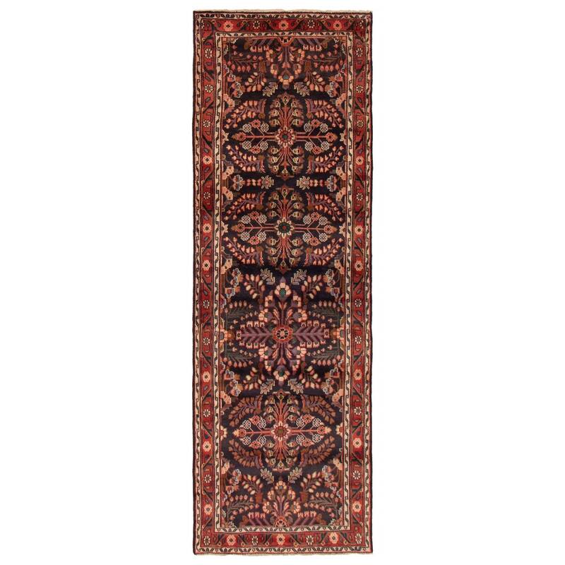 ECARPETGALLERY Hand-knotted Andelz Navy Wool Rug - 3'4 x 10'2 - Dark Navy - 3'4 x 10'2