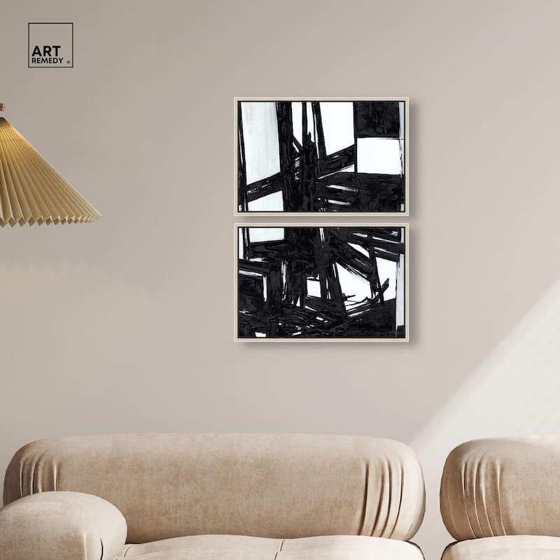 Monochrome Study Canvas Set of 2 by Art Remedy