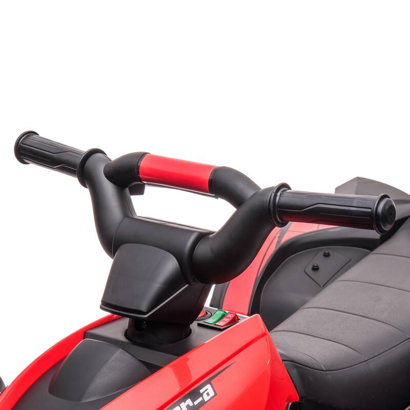 Aosom 12V Kids ATV Quad Car with Forward & Backward Function, Four Wheeler for Kids with Wear-Resistant Wheels, Music