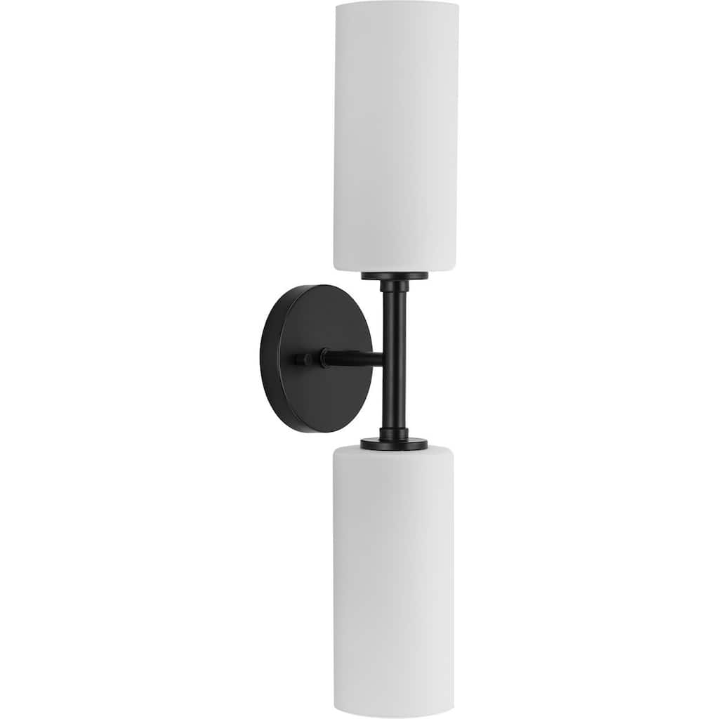 Cofield Collection Two-Light Matte Black Transitional Wall Bracket - 22.5 in x 5.62 in x 4.87 in