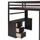 preview thumbnail 14 of 12, Full size Loft Bed with Drawers, Desk and Wardrobe, Space-saving, Black