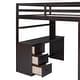 preview thumbnail 13 of 11, Versatility Full Size Wooden Loft Bed with 3 Storage Drawers, Safety Guardrail Bed with Desk and Wardrobe