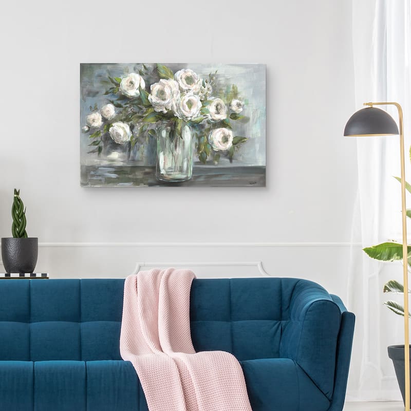Soft Blooms Still Life by Tre Sorelle Studios Canvas Art Print