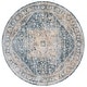 preview thumbnail 41 of 59, SAFAVIEH Valencia Lauha Vintage Oriental Rug 6'4" Round - Blue/Gold - Round