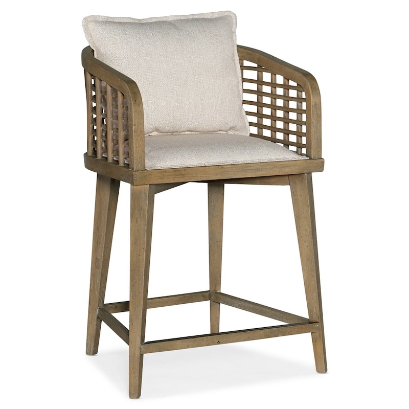 Hooker Furniture Sundance 22" Wide Coastal Casual Barrel Back Lattice - Cliffside Brown