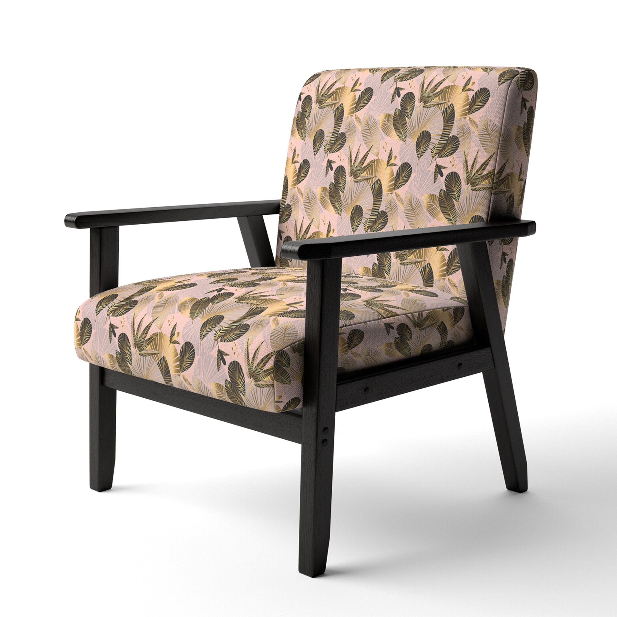 Designart "Golden Foliage III" Upholstered Mid-Century - Picture 6 of 15