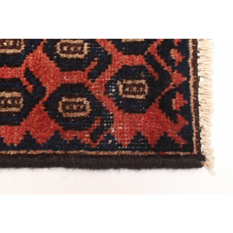 ECARPETGALLERY Hand-knotted Melis Vintage Red Wool Rug - 3'7 x 4'11