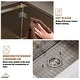 preview thumbnail 25 of 40, All-in-One Kit Undermount Single Bowl 16 Gauge Nano Brushed Stainless Steel Workstation Kitchen Sink with Faucet and Accessories