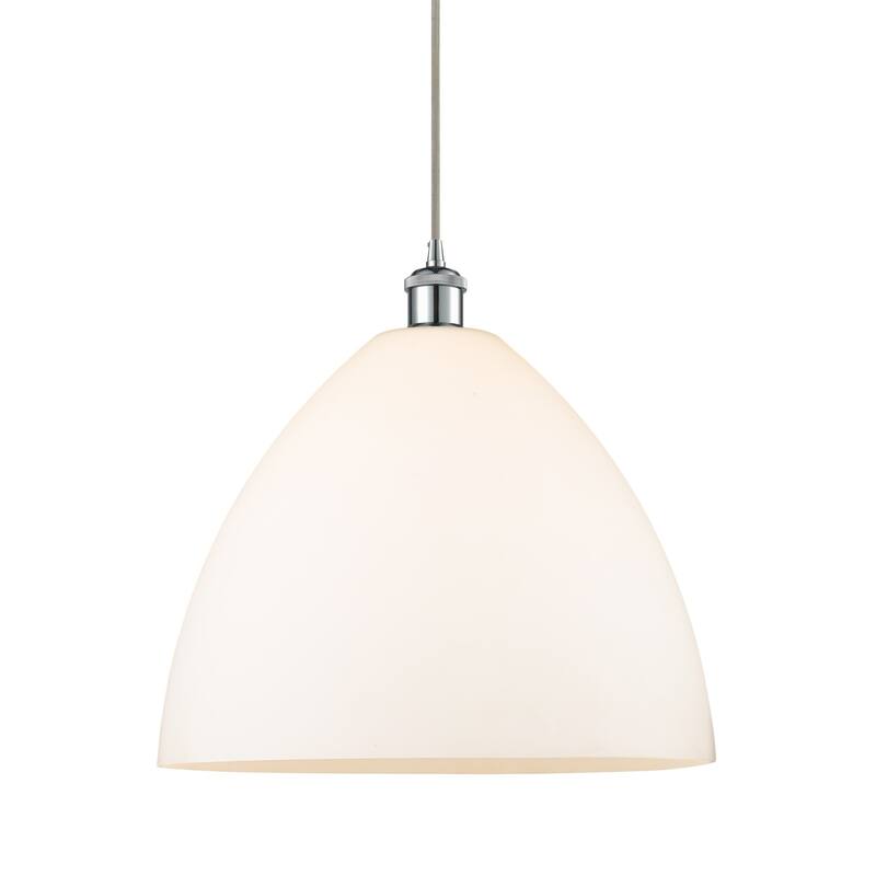 Innovations Lighting 516-1P-19-16 Bristol Pendant Bristol Glass 16" - Polished Chrome / Matte White