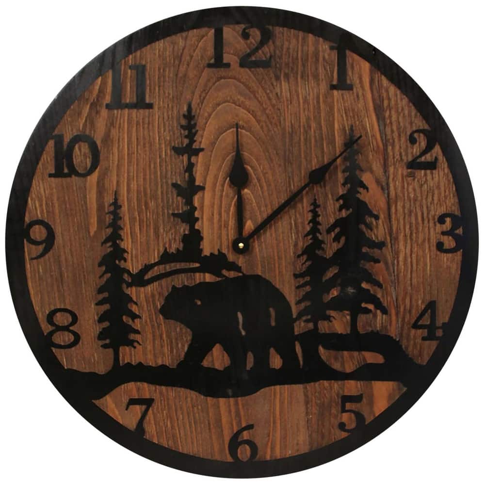 Rustic 24" Round Wall Clock