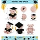 preview thumbnail 2 of 4, DolliBu Baby Pink Bear Graduation Plush Toy with Gown and Cap Outfit - 8 inches