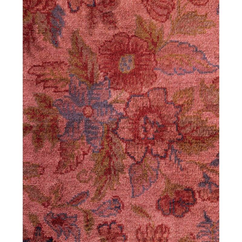 Overdyed One-of-a-Kind Hand-Knotted Area Rug - Pink - 2' 7" x 10' 2"