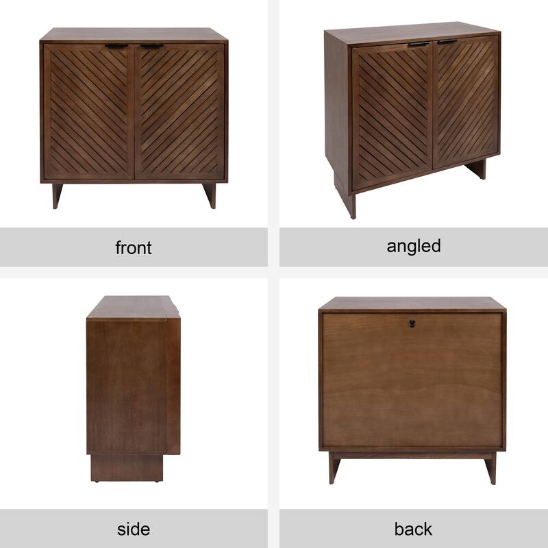 Kate and Laurel Mezzeta Wood Floor Storage Cabinet