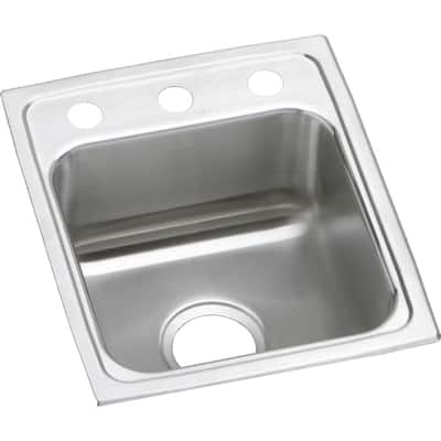 Elkay Lustertone Classic Stainless Steel 13" x 16" x 6-1/2", Single Bowl Drop-in ADA Sink