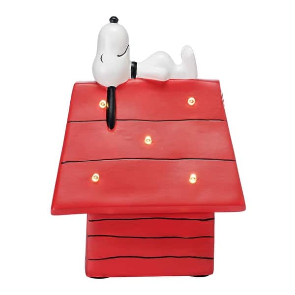 slide 2 of 8, Bedtime Originals Snoopy Dog House Sculpted LED Table Top Night Light Lamp