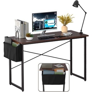 47-inch Modern Computer Desk with Storage Bag, Home Office Writing ...