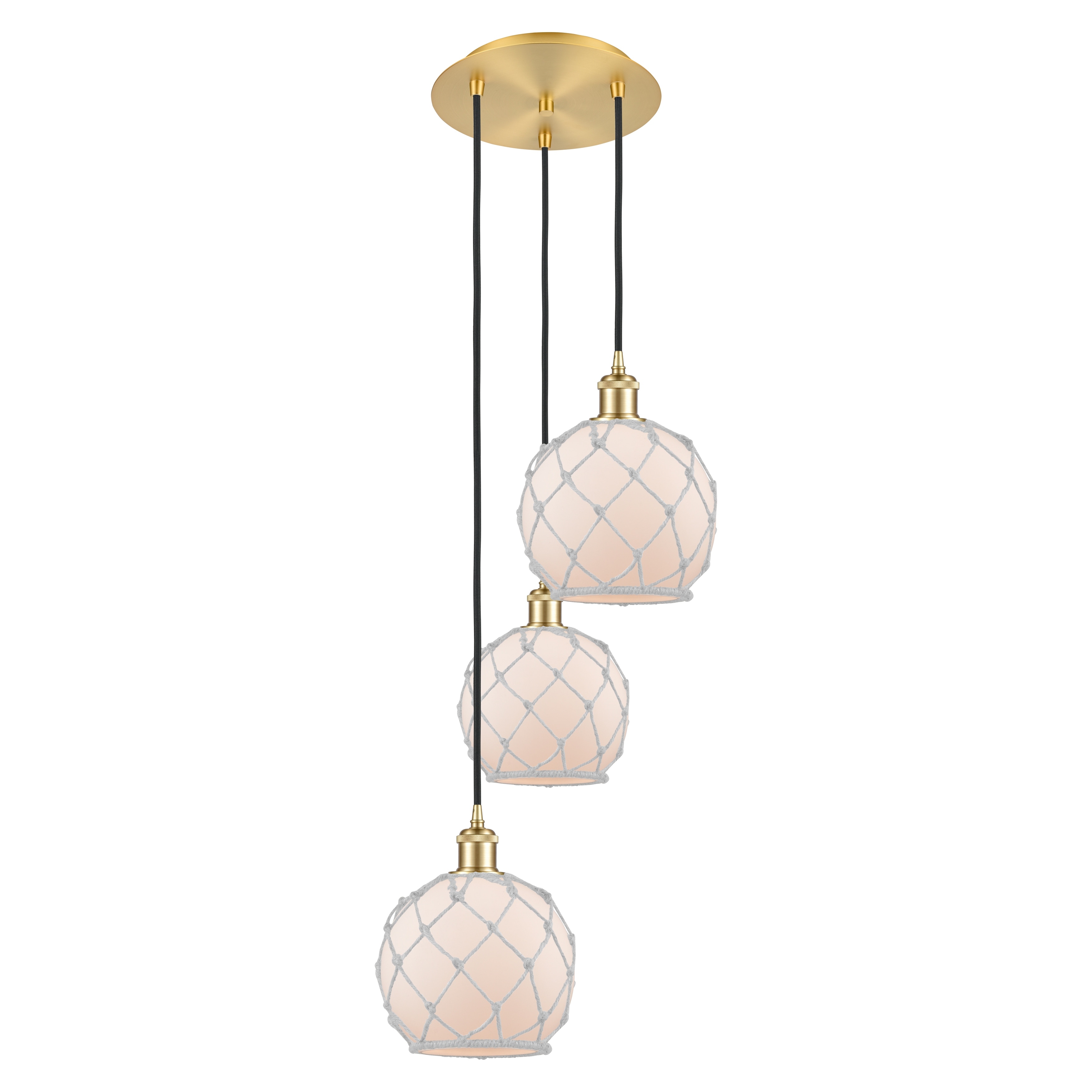 Innovations Lighting Endless Possibilities Ballston - Farmhouse Rope - 3 Light 15" Cord Hung Multi Pendant