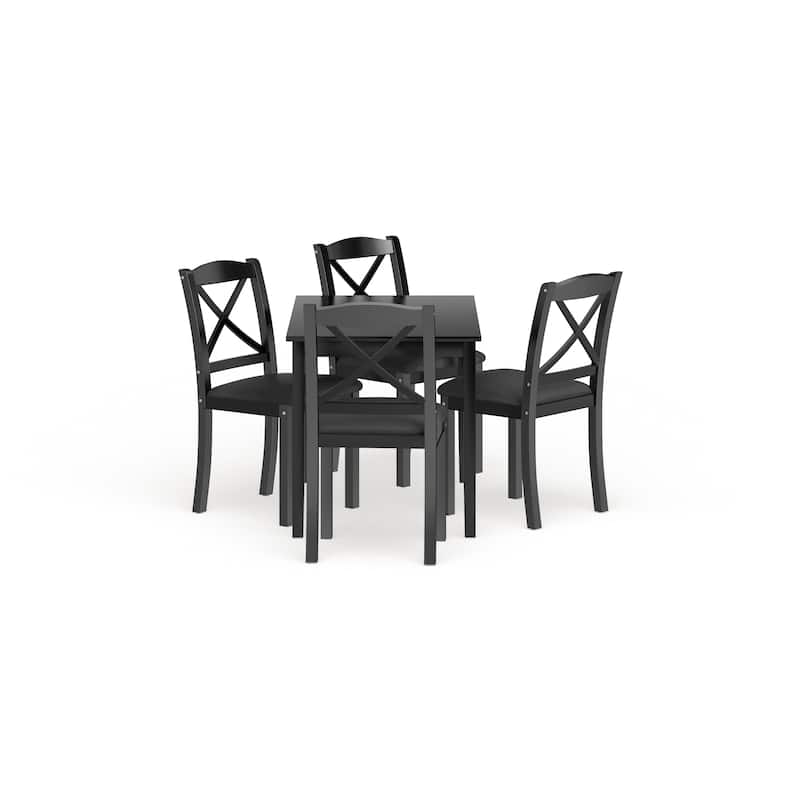 Porch & Den Wisconsin Black 5-piece Crossback Dining Set