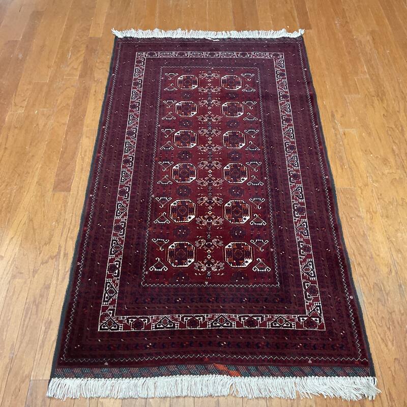 HERAT ORIENTAL Handmade Turkoman Wool Rug - 3'6" x 6'2"