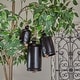 preview thumbnail 55 of 77, Gold, Gray, Bronze, Black or Red Metal Tibetan Inspired Decorative Cow Bells with Jute Hanging Rope (Set of 3) Black - Matte