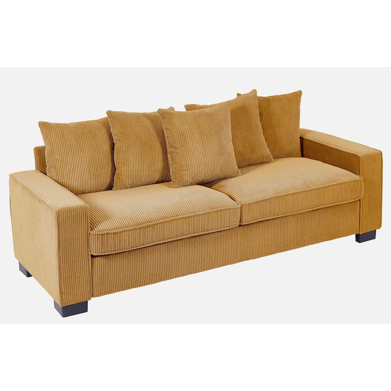 Transitional Track Arm Upholstered Indoor Sofa