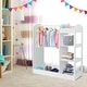 preview thumbnail 24 of 28, Gymax Kids Dress up Storage Hanging Armoire Dresser Costume Closet w/