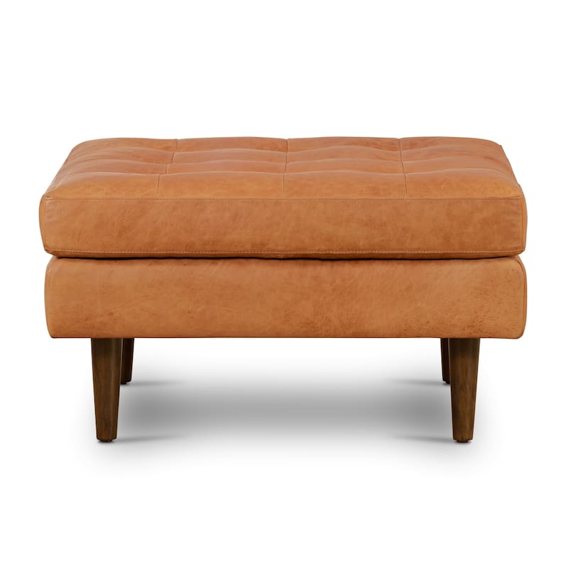 Poly & Bark Napa Ottoman - Full Grain Genuine Italian Leather