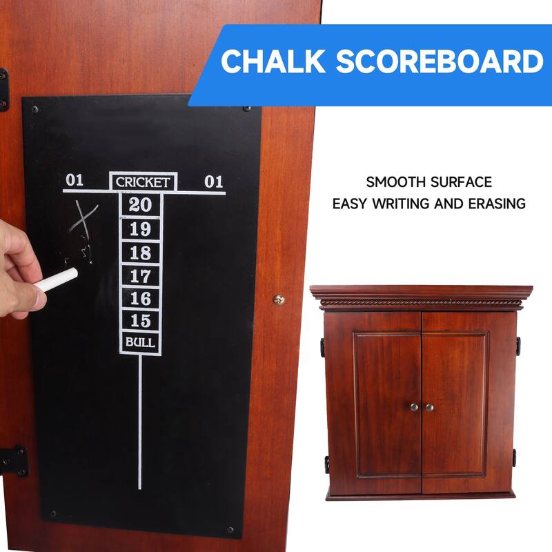 GSE™ Premium Solid Wood Dart Board Cabinet ONLY for Dartboard Games