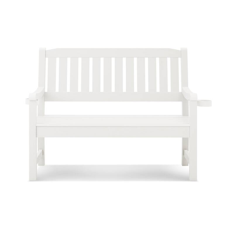 48'' Outdoor Bench - Weatherproof Garden Bench for Patio, Porch, Backyard