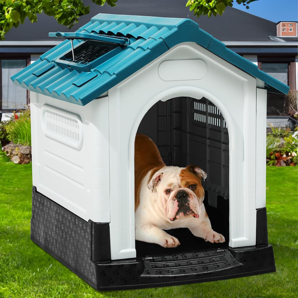 Moasis Slant-roof Dog House with Skylight