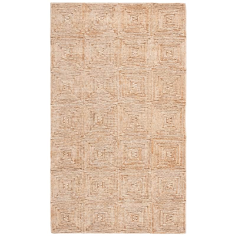 SAFAVIEH Handmade Natural Fiber Cailyn Farmhouse Wool Rug - 6' x 9' - Natural