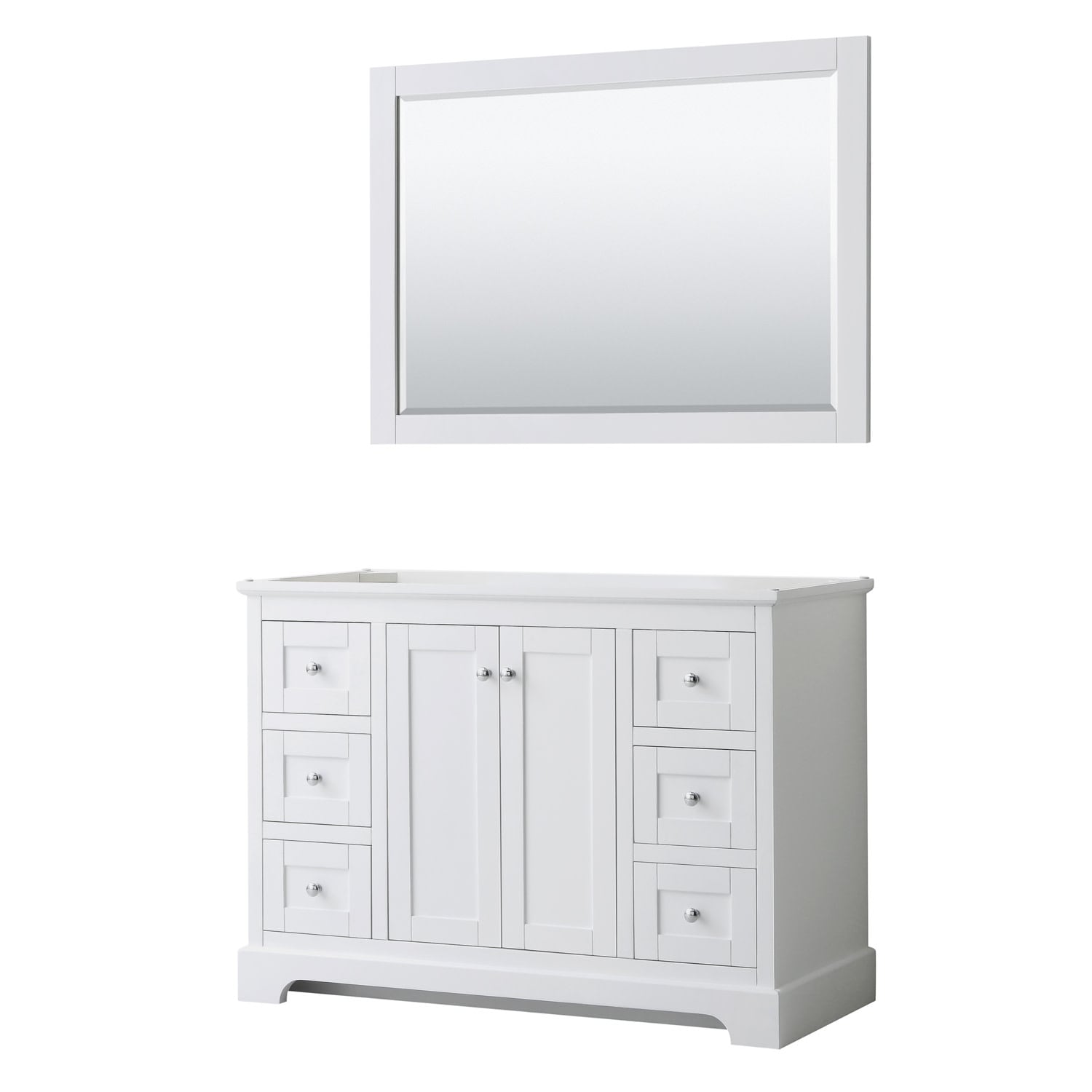 Wyndham Collection Avery 48" Single Free Standing Vanity Cabinet -