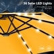 preview thumbnail 31 of 79, MAISON ARTS 15-foot Rectangular Crank Double-sided Outdoor Market Umbrella Solar LED Lighted Patio Umbrella with Base Included