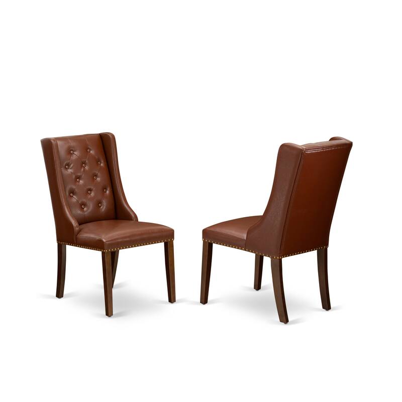 East West Furniture Dining Table Set- a Rectangle Wooden Table and Parson Dining Chairs, (Pieces & Finish & Upholstered Options)