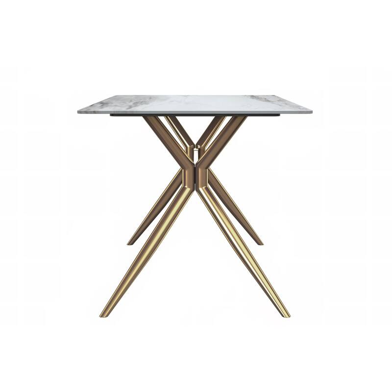 Elega Rectangular Dining Table with Sintered Stone/Glass Top