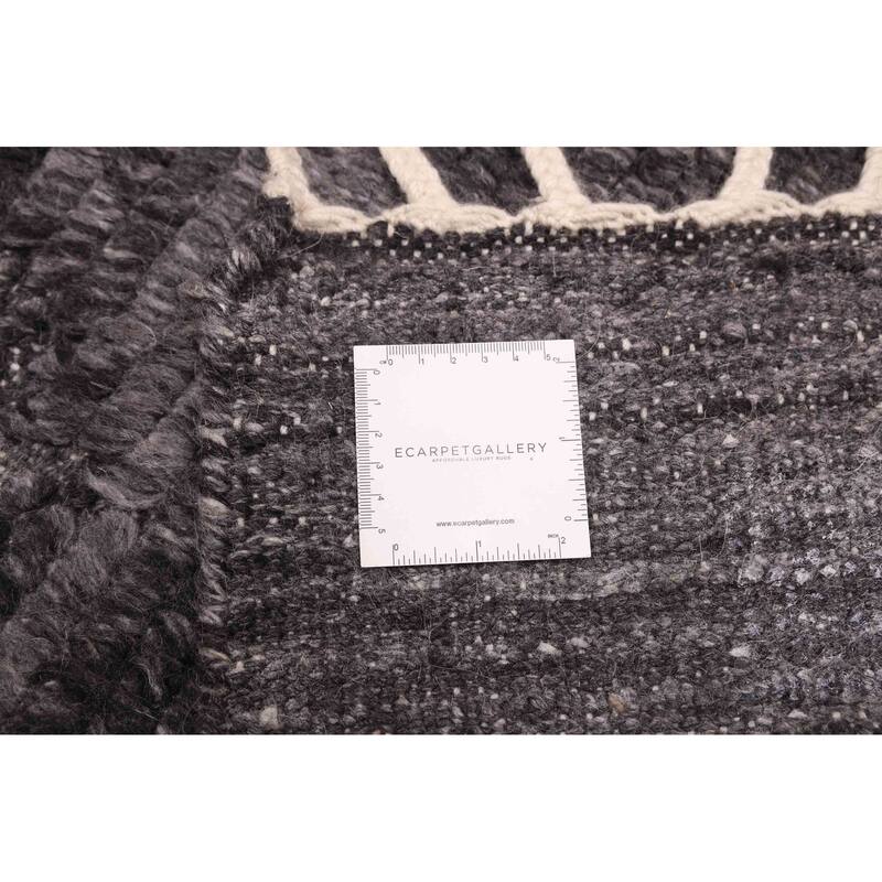 ECARPETGALLERY Hand-knotted Looma Charcoal Wool Rug - 8'3 x 10'3