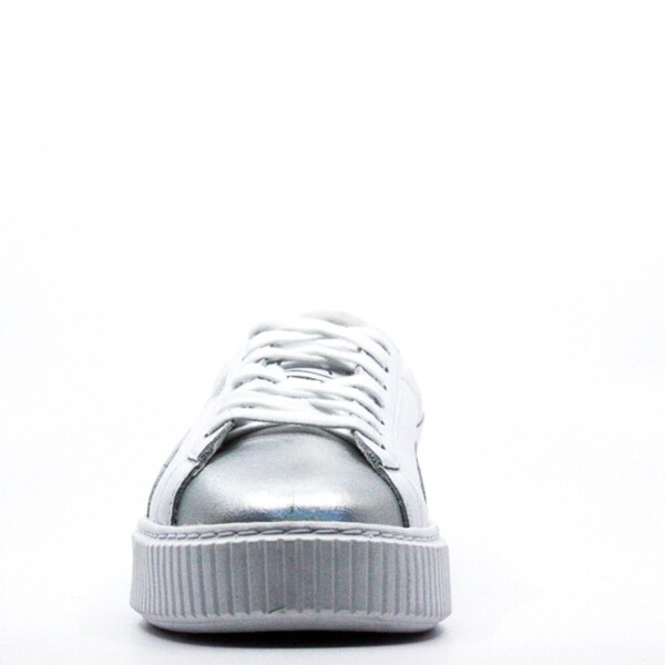 puma platform basket white