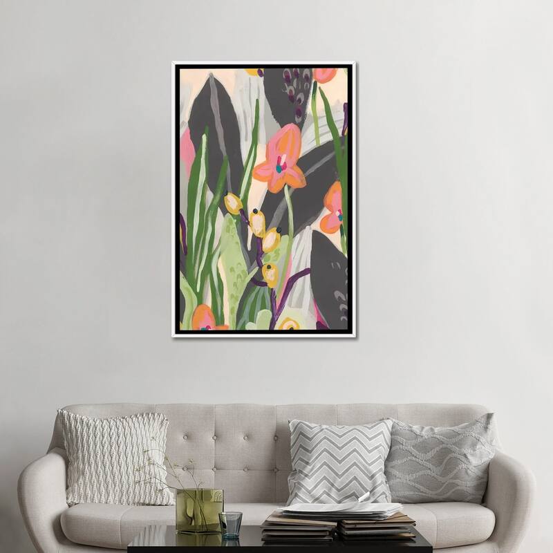 iCanvas "Vibrant Ladyslippers I" by June Erica Vess Framed