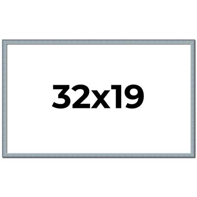 32x19 Frame Rustic Sky Blue Solid Wood Picture Frame | 0.75 Inch